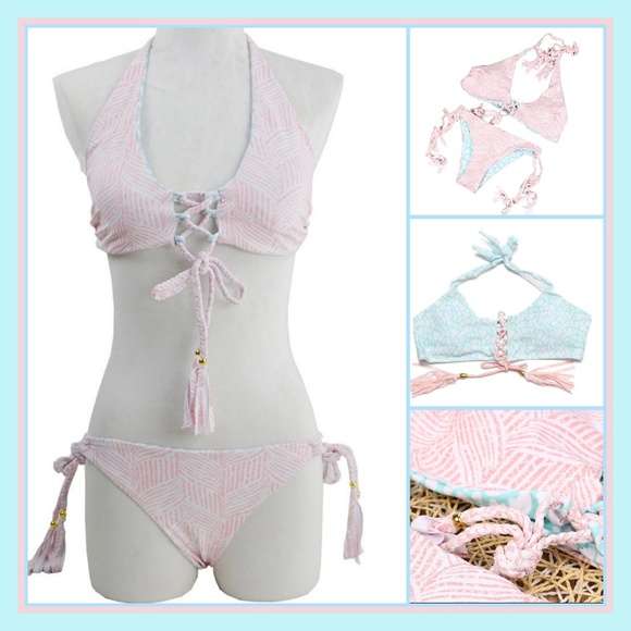 New! Lace Up Bra Front / Deep Scoop Neckline - Picture 3 of 6